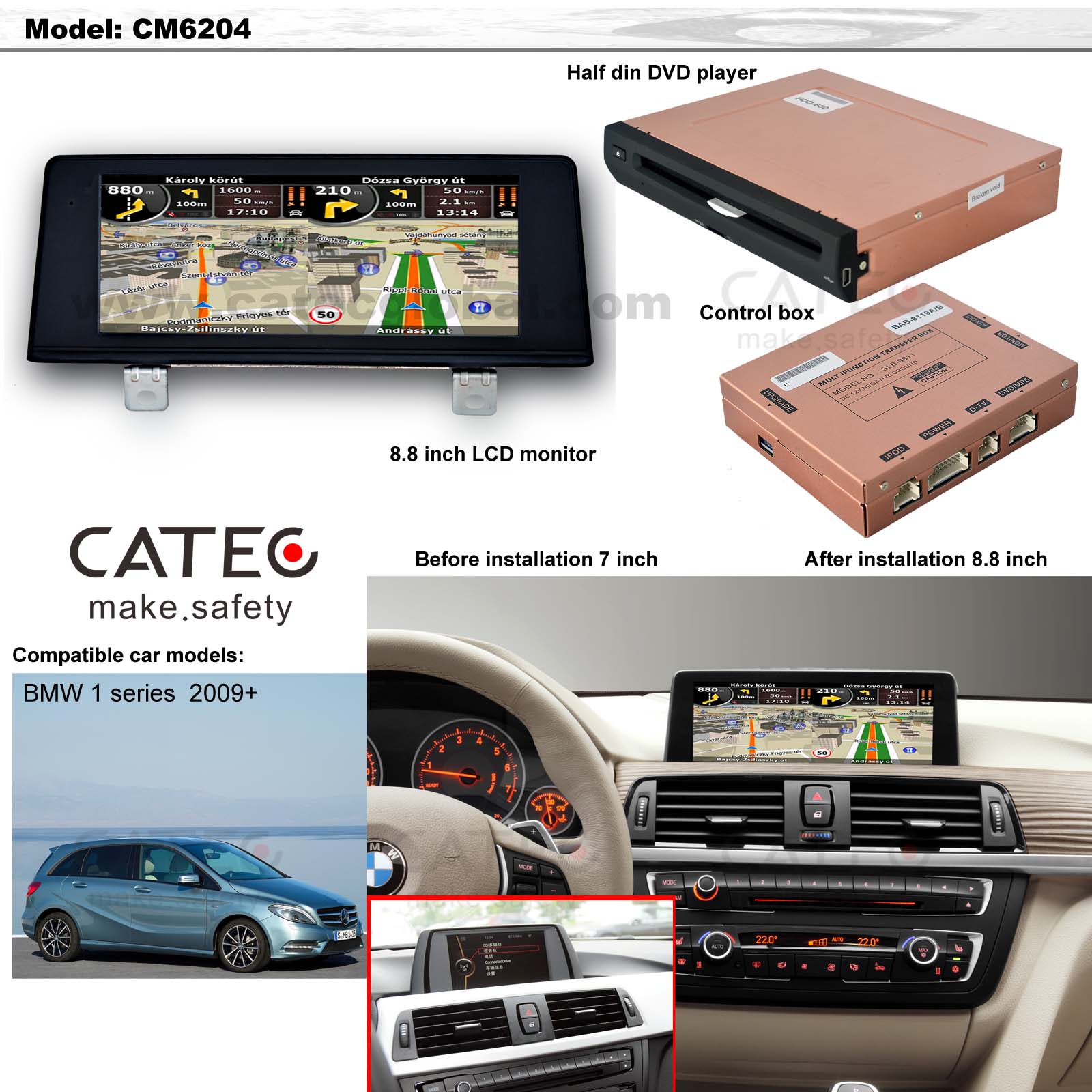 car DVD player GPS navigation radio head unit BMW 1 series F20