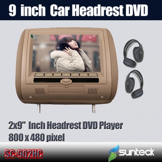 car pillow headrest dvd
